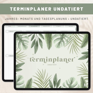 Appointment calendar undated digital · DSCHUNGEL