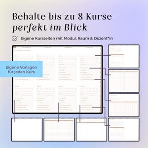 Digital Study Planner (German) · Aug 2026 – Sep 2027 · Semester planner for Goodnotes, iPad, XODO · Student planner CORAL image 6