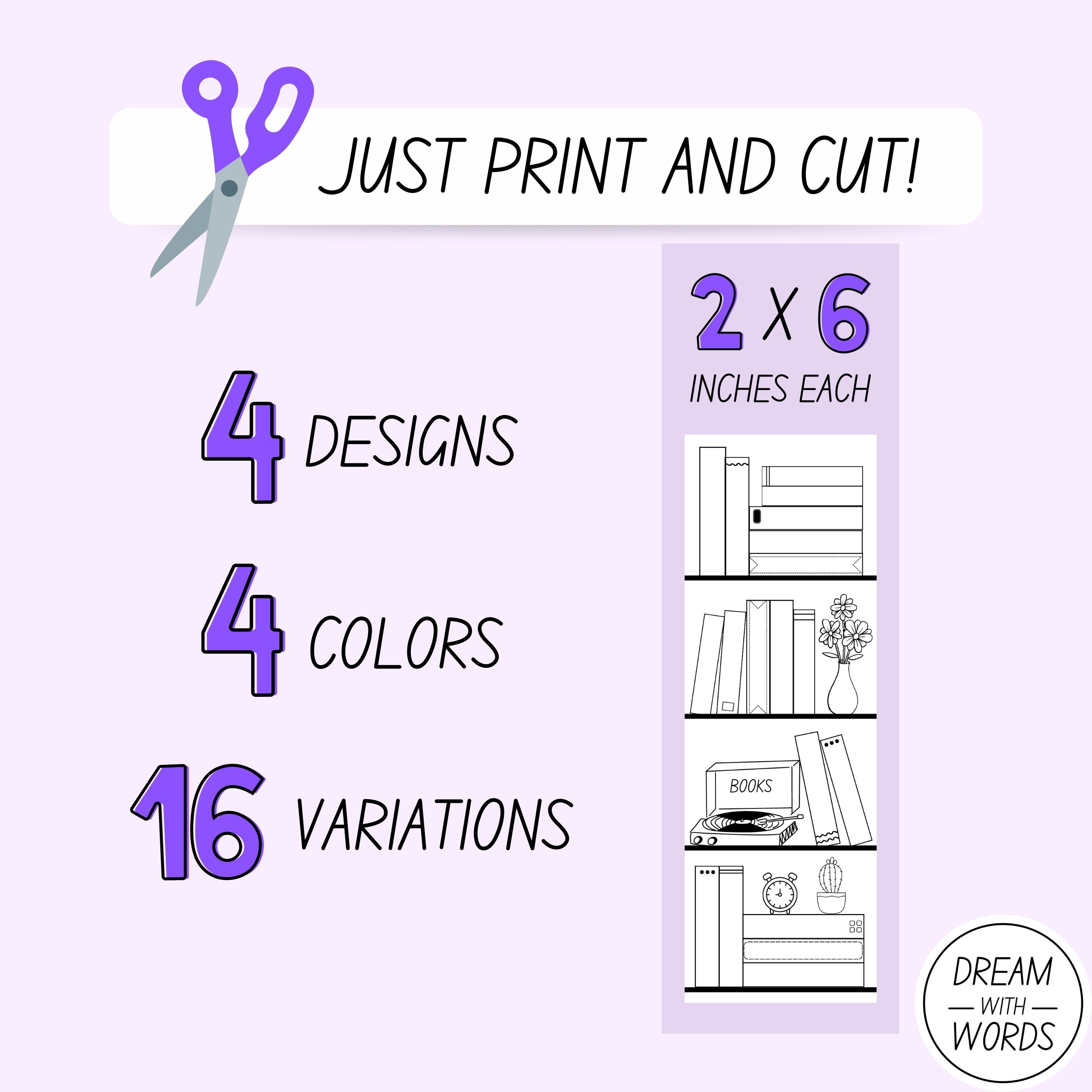 Custom Printable Bookmarks Instant Download PDF and JPG Etsy