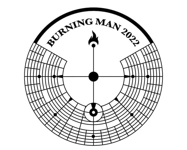 Burning Man Map SVG Black Rock City Burning Man Gift Etsy Australia