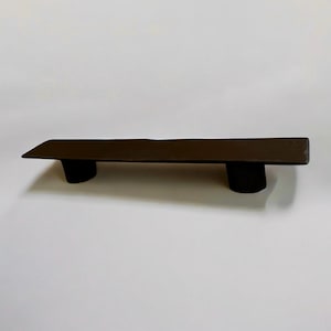 Minimalist Burnt Wood Bench – Handmade from Solid Oak