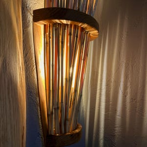 Oak Wall Lamp | Nature-Inspired Lighting | Handmade Reed Design