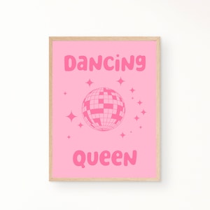 Dancing Queen Print, ABBA Print A4, ABBA Fan, Lyrics, Lyric Poster, ABBA Poster, Dancing Queen, Disco, Disco Ball