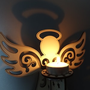 Christmas Angel Angel Tealight Template, SVG, PDF, DXF, Laser, cnc