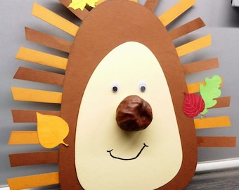 Hedgehog Paper/Felt Template - cricut, K40, Laser, Scissors