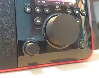 3D printed rotary knobs for the Squeezebox Radio, partially foiled