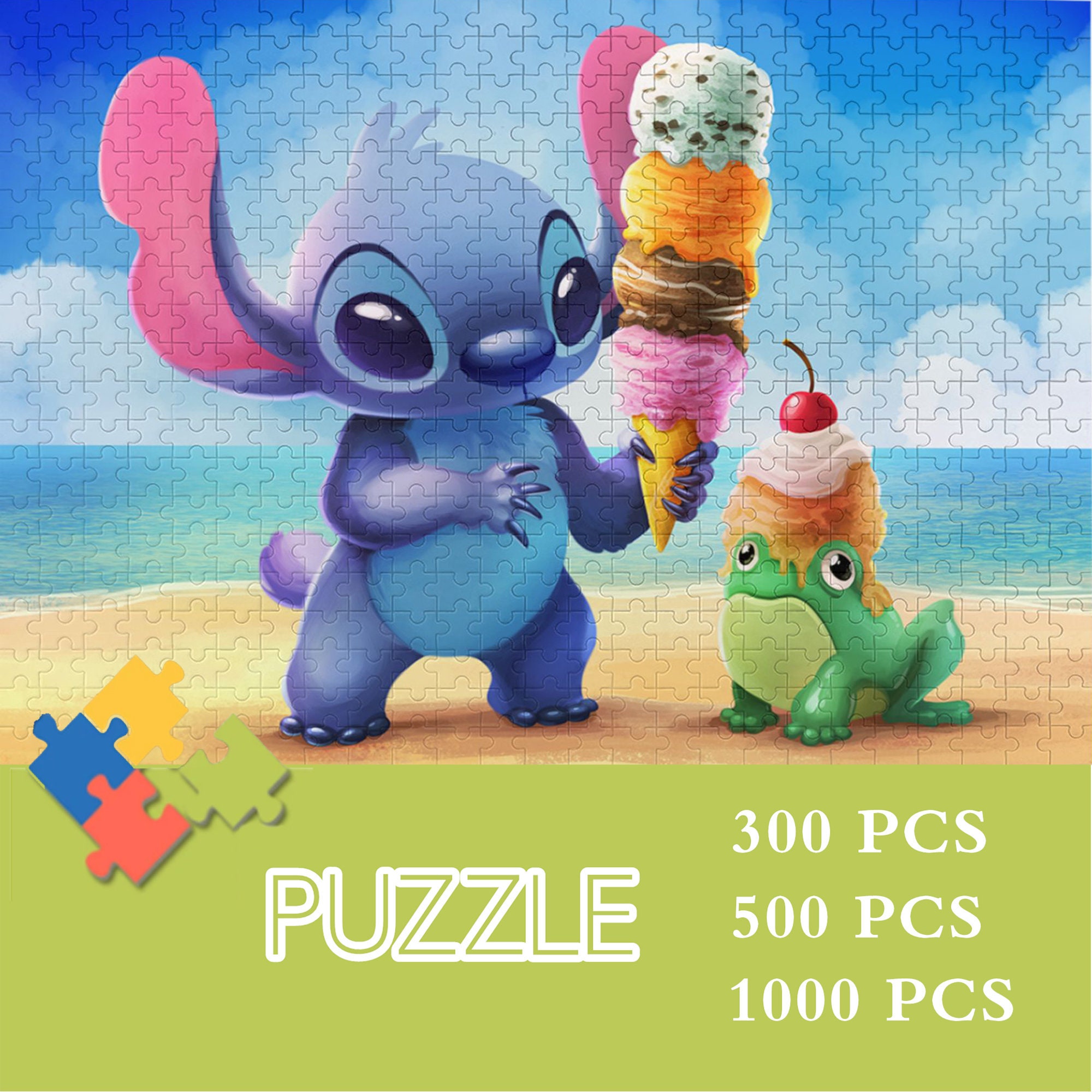 Surf Rider Stitch Lilo & Stitch Stained Art Jigsaw Puzzle Squeeze 266  pieces [DSG266-979], Toy Hobby