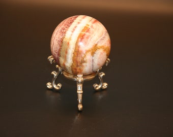 大きな赤い縞模様の方解石球 - Etsy 日本