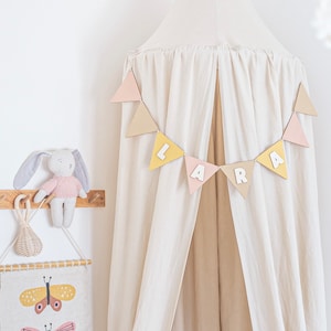Custom Bunting for Nursery, Customized Garland for Girls Room, Custom Name Banner for Birthday Party, Customized Flags for Kids