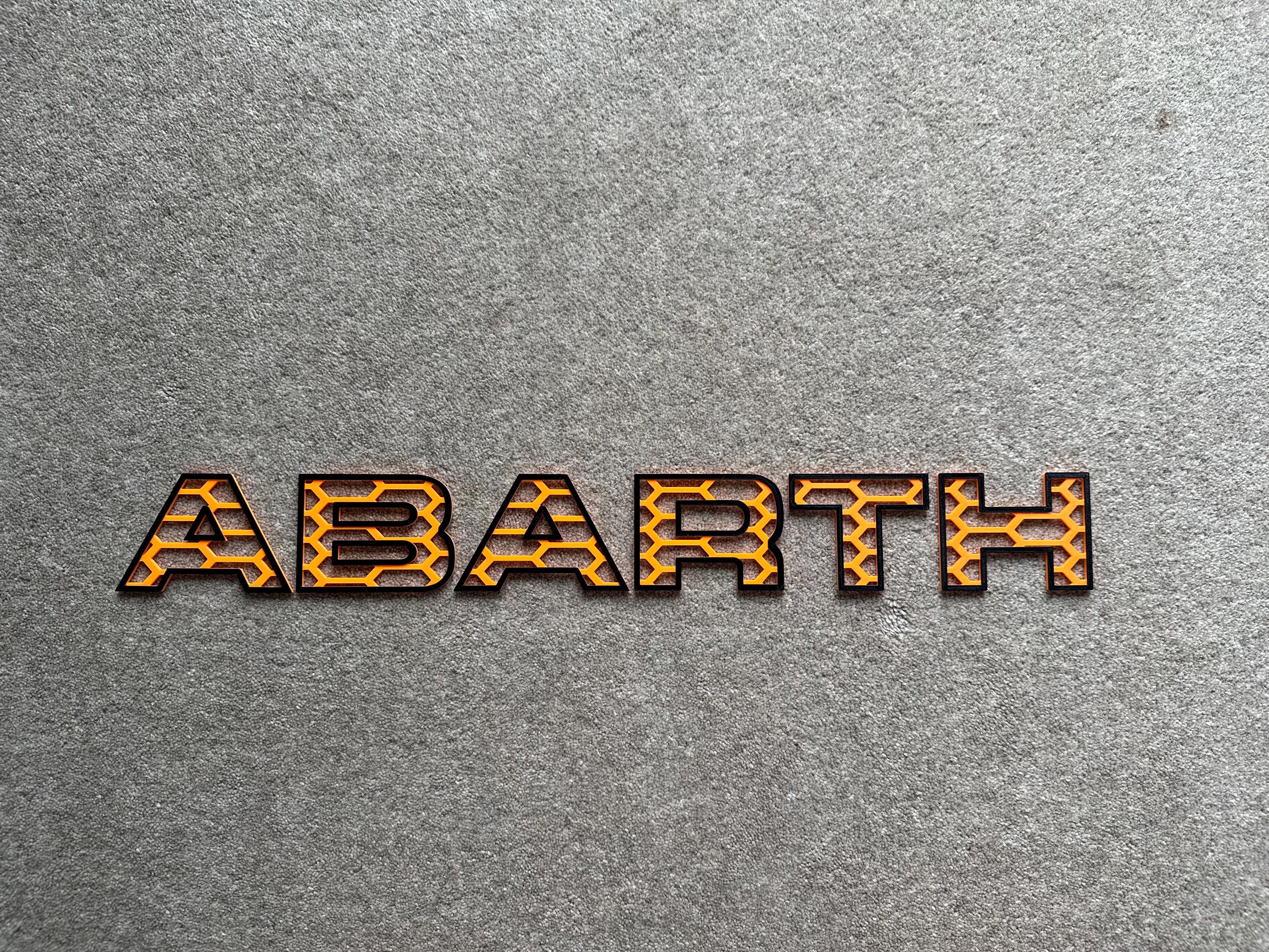 Patterned Abarth Grille Letters - Etsy