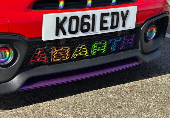 Patterned Abarth Grille Letters - Etsy