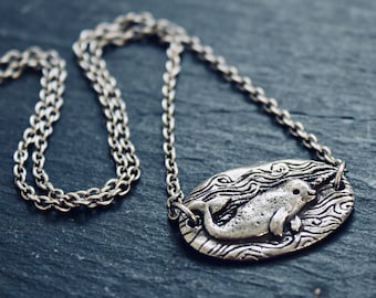 Narwhal Pendant Necklace in Pewter. Magic is Everywhere.