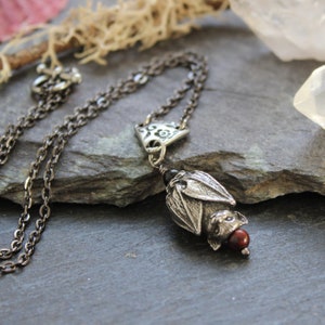 Long Gothic Bat Y Necklace. The Littlest Bat.