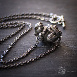 Little Mouse Necklace in Pewter.