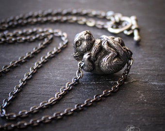 Little Mouse Necklace in Pewter.