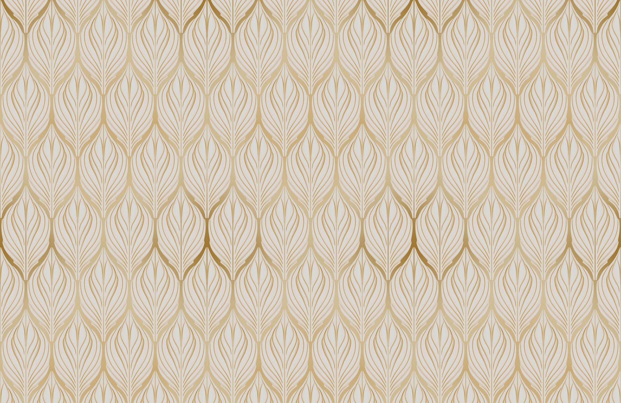 Mid Century Gold Leaf Art Deco Wallpaper | Luxury Modern Design | Art ...