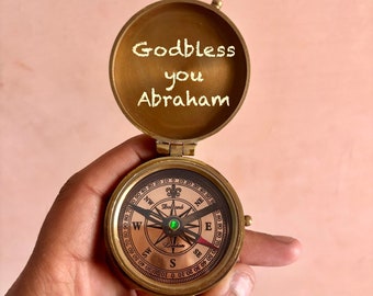 Personalized Gift for Him , Brass Compass , Sobriety Gift for Men , Sobriety Gift ,Fathers Day Gift For Dad , Gift For Mom ,Engraved Compass