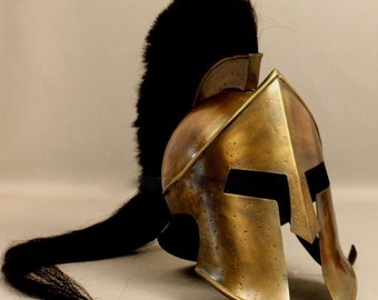 Spartan Helmet | Medieval Helmet | Great King Leonidas Helmet | 300 Movie Warrior Helmet With Inner Leather | Gift For Father days