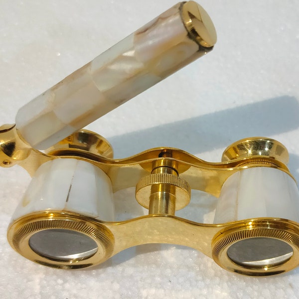 Beautiful Brass Mother of Pearl La Dauphin Paris Opera Glasses Binocular Spyglass telescope Home Office Decor Best For FATHERS DAY Gifting