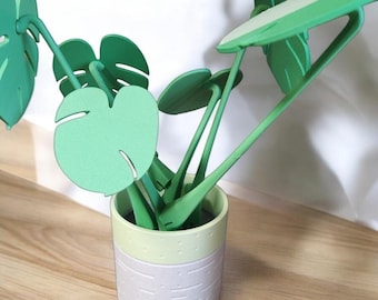 Monstera Pflanzen Untersetzer-Set Fake-Pflanze
