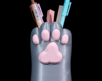 Customizable Cat Paw Pen Cup – Desk Organizer, Furry Friend Gift