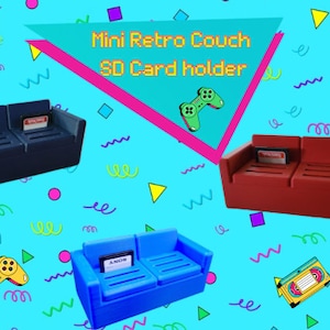 Charmanter Retro SD Kartenhalter Couch Organizer für 1999 Nostalgie und Fotografie Enthusiasten