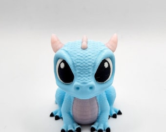 3D Printed Baby Dragon Figurine: Whimsical Fantasy Decor
