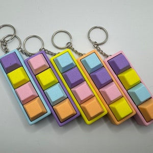 Keycap Fidget Keychain and Sensory Toy with clicky keys you can feel and hear