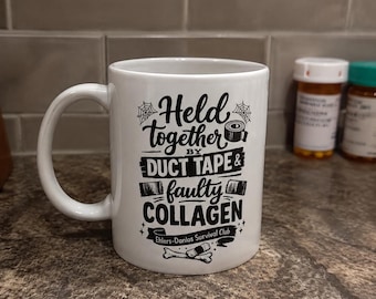 Funny Ehlers Danlos mug, Chronic Illness Gift, Spoonie Mug, Ehlers Danlos Gift, Disability Humor Coffee Cup
