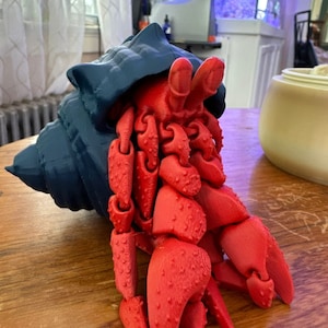 Hermit Crab stress relief cute Fidget Articulated toys | Gift | creative and interesting | 3D printed | Models decorations | Home Decor