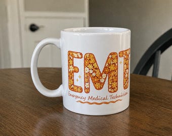 Emt coffee mug, emergency medical technician gift, ems mug, paramedic coffee cup, first responder gift, emt graduation gift