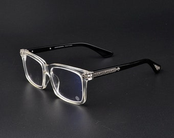 Montature per occhiali in acetato premium, anti-luce blu anti-miopia, Montature per occhiali uomo e donna, Occhiali moda 185