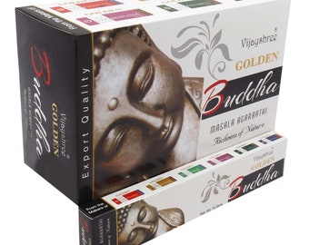 Vijayshree Golden Buddha Incense Sticks 15gm x 12boxe 180Gram Free Shipping