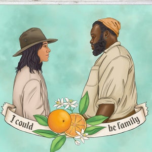 OFMD Jim Oluwande Teal Oranges &quot;I könnte Be Family&quot; Kunstdruck sein.&quot;