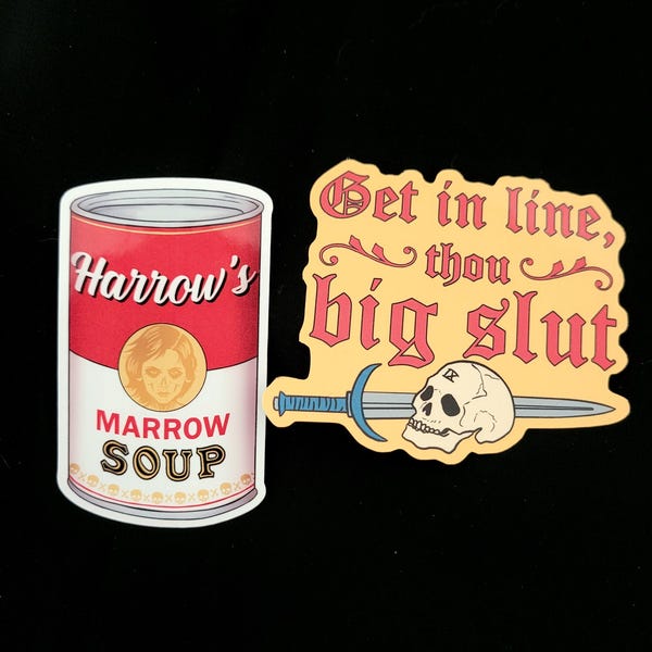 The Locked Tomb - humorous die cut book quote sticker