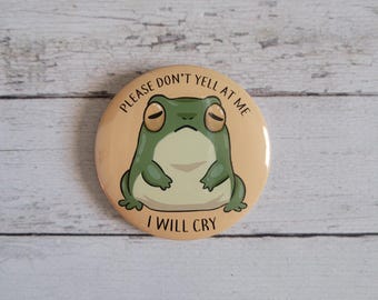 Pin de rana: frase sarcástica, divertido pin ilustrado (5,7 cm)