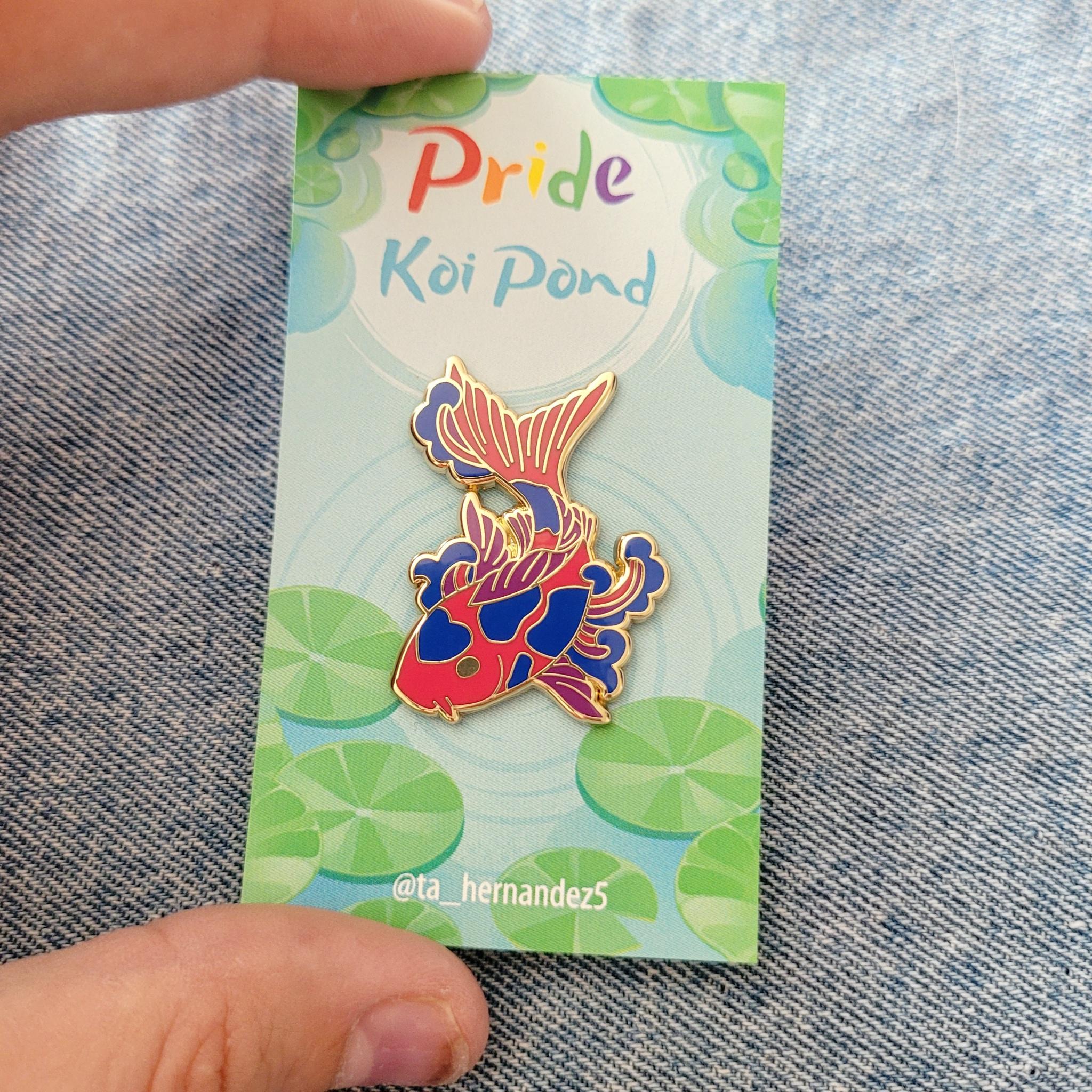 Pride Flag Koi Fish Hard Enamel Pin (1.5 Inch) - Etsy