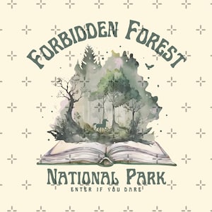 Forbidden Forest Magical National Park PNG, Magical Forbidden Forest Png, Fantasy Bookish Gift, Wizard Forbidden Forest, Bookish, Bookworm