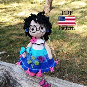 Crochet pattern Amigurumi doll Mirabel PDF English