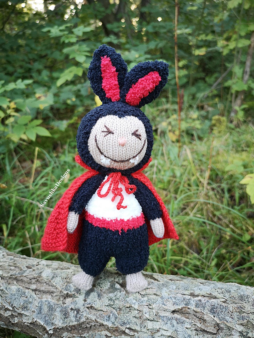 Vampire Bunny Amigurumi Knitting Pattern, Spooky Plushie PDF Tutorial ...
