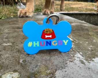 Hashtag Hungry Pet ID Tag