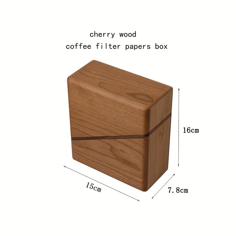 Solid Coffee Filter Paper Storage Container,walnut Wooden Coffee Filter