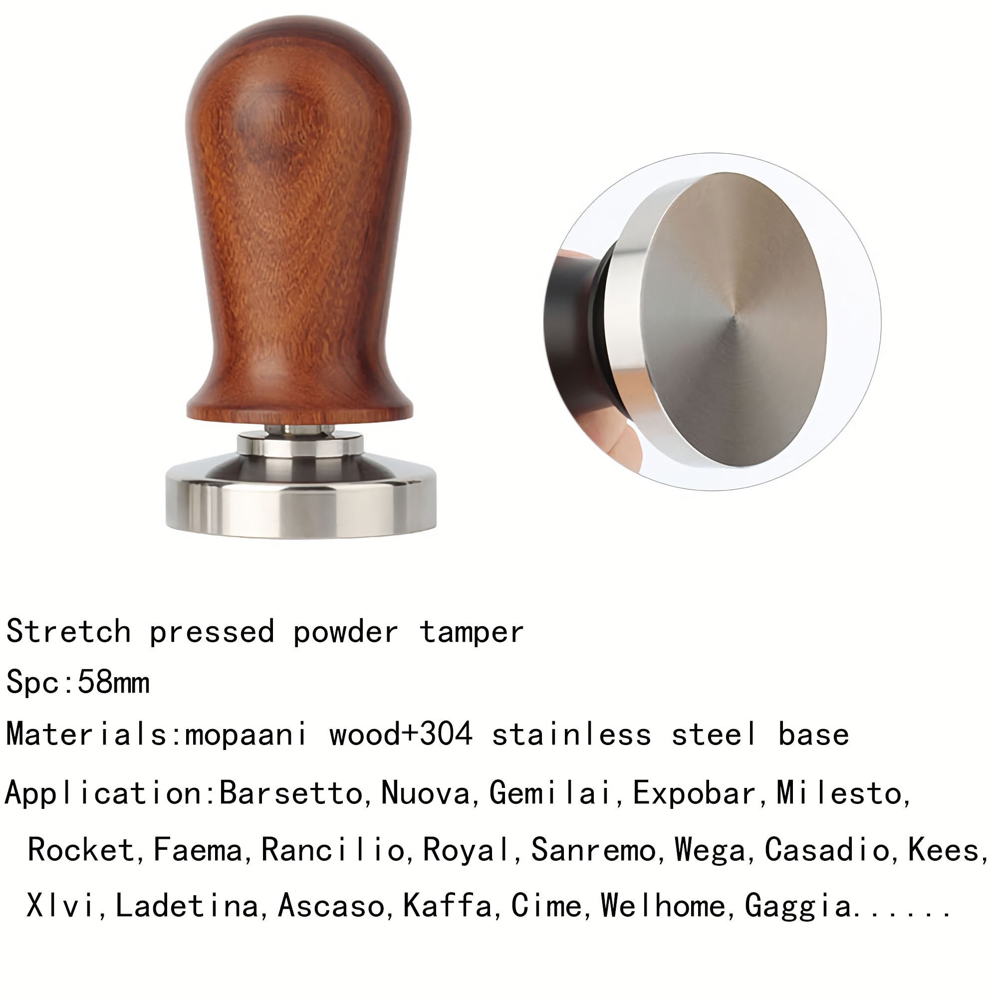 Rocket Espresso 58mm Tamper - Stainless Steel