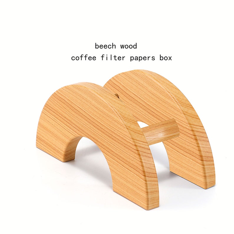 Solid Coffee Filter Paper Storage Containerwalnut Wooden Etsy