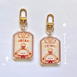 Minion Omamori Epoxy Keychain Stickers | Fat Cat Shiba Chocobo ...