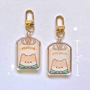 Minion Omamori Epoxy Keychain Stickers | Fat Cat Shiba Chocobo ...