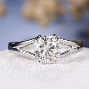 2 CT E VS1 Lab Grown Diamond Engagement Ring, 14K White Gold Engagement Ring, Lab Grown Diamond Ring, IGI Certified Lab Diamond Wedding Ring