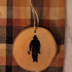 Wooden Fireman ornament