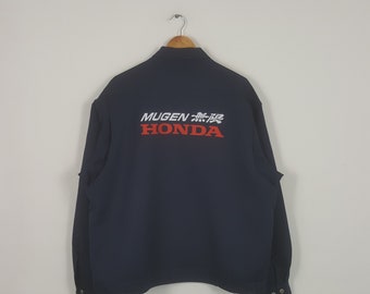 Giacca artistica personalizzata vintage Mugen Honda Japanese Racing Team