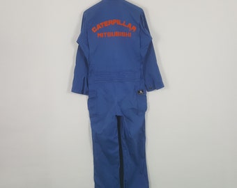 Vintage Caterpillar Mitsubishi Racing Motorsports Coverall Jacket